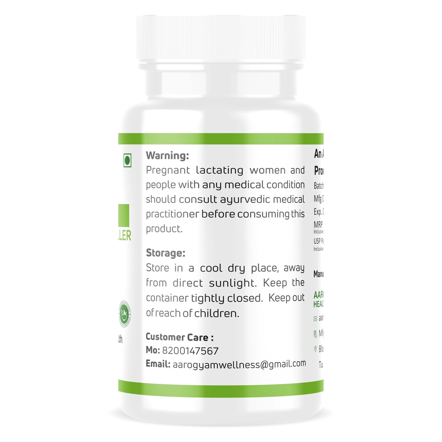 AAROGYAM HEALTHCARE Aloevera Capsules for Healthy Skin & Hair, Improves Digestion, Strengthens Immunity | Natural Extract of Aloe Vera for Men & Women - (60 Capsules)