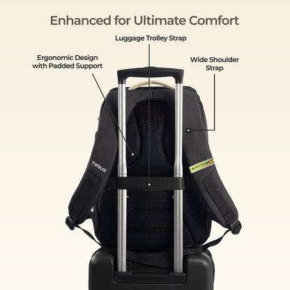 Timus Magnet Business Premium Backpack Waterproof fit 15.6 Inch Laptop Backpack with USB Charging Port | 22 Liters Travel Durable Backpack for Men and Women and Working Professional in Black Color
