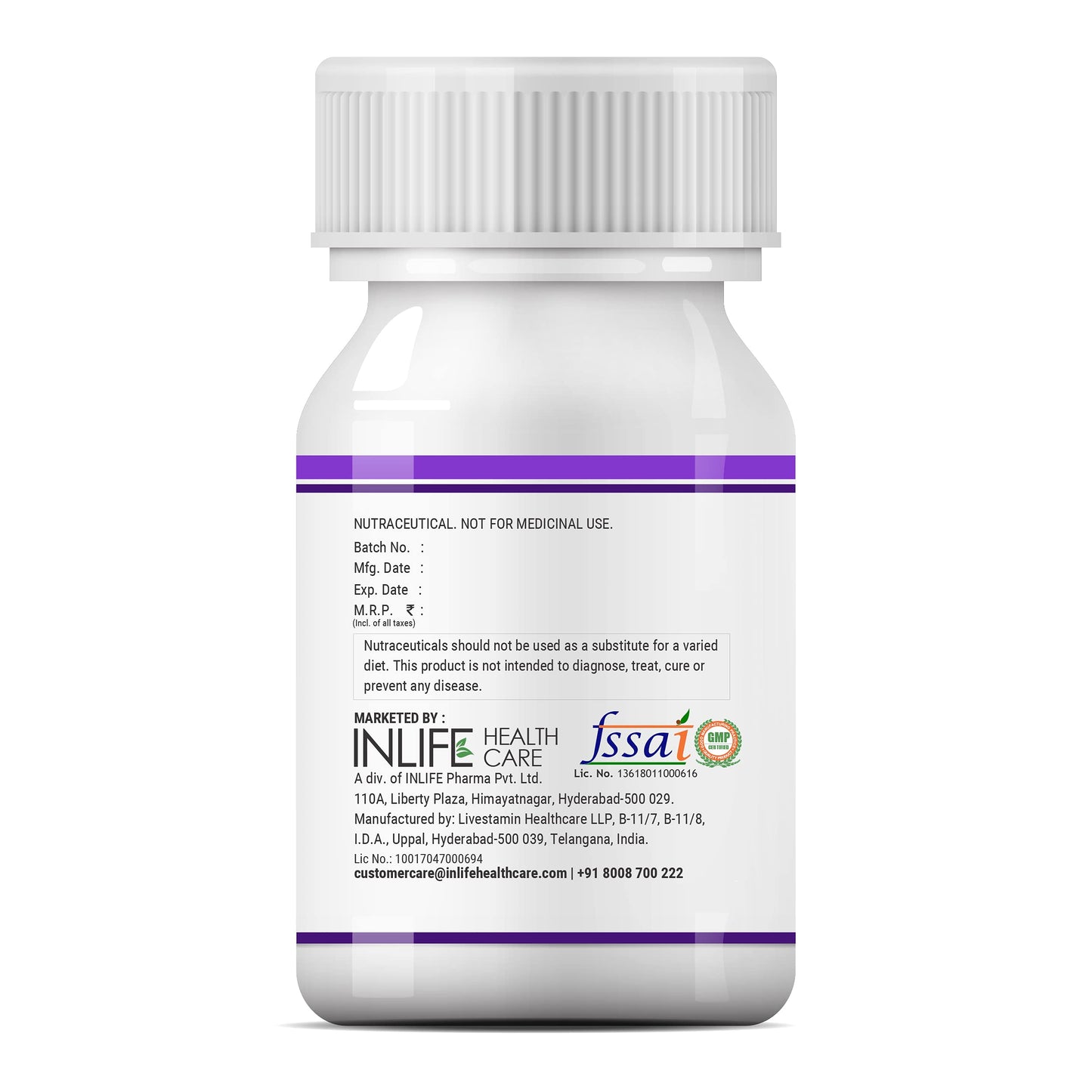 INLIFE L Glutathione 1000mg, Vitamin C, Milk Thistle, Grape Seed Extrac- image 3