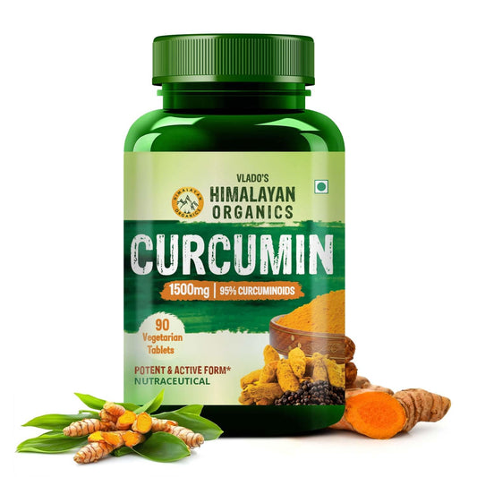 Himalayan Organics Curcumin With Biopiperine 1500mg Tablets With 95% Curcuminoid