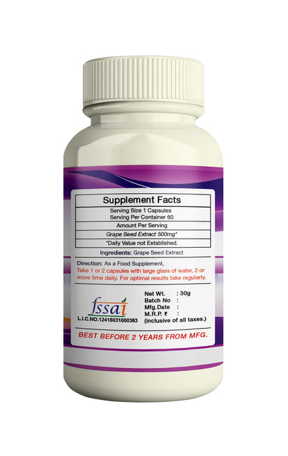 ERBZENERG®Grape seed Extract 60 Capsules- (Pack of 2)