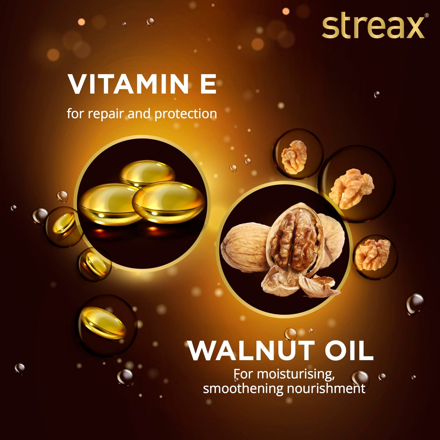 Streax Hair Serum-200 ml Vitalized with Walnut Oil, For Hair Smoothening & Shine, For Dry & Frizzy Hair