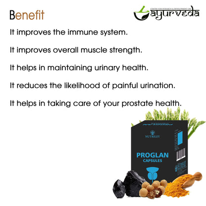 Nutriley Pack of 50 100% Ayurvedic Premium Prostate Supplement, Ayurvedic Capsules To Naturally – Men & Women