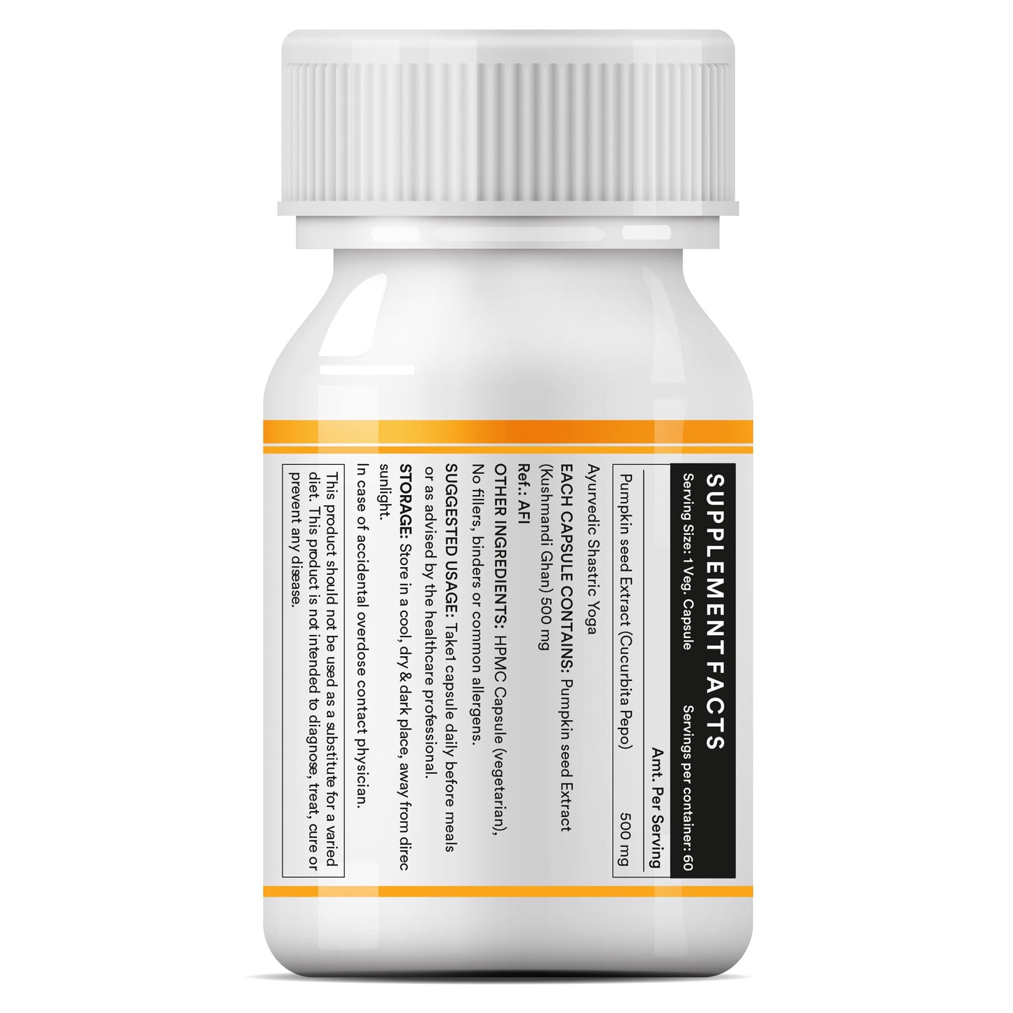 INLIFE Pumpkin Seed Extract 500mg – 60 Capsules, Pack of 2