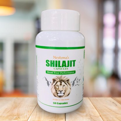 Nestona's SHILAJIT Capsules | Boost Your Performance | Pure and Natural | 100% Organic | Himalayan Shilajit | GOLD (60 Capsules)