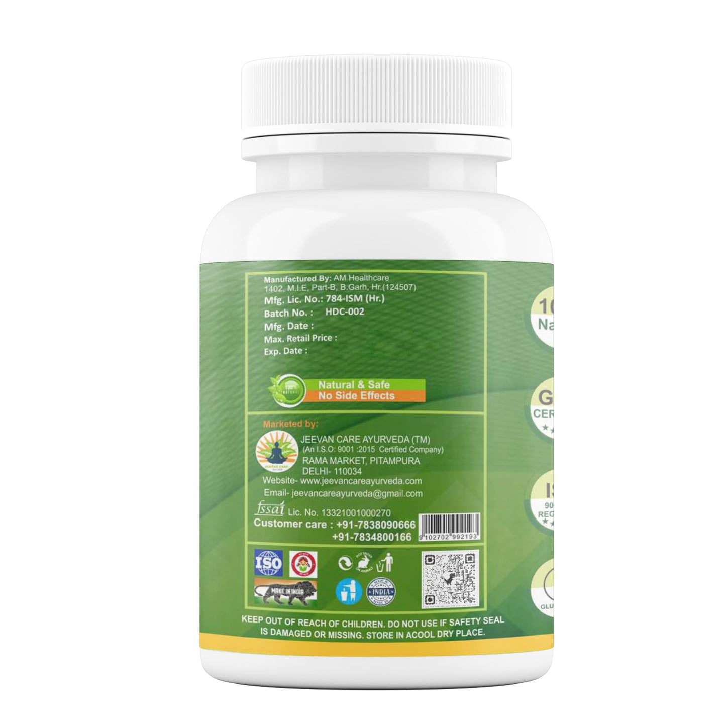 Divya Shree Height Detox Capsule For Bone Growth Factors, Perfect All Age Group (30Capsules) (1)