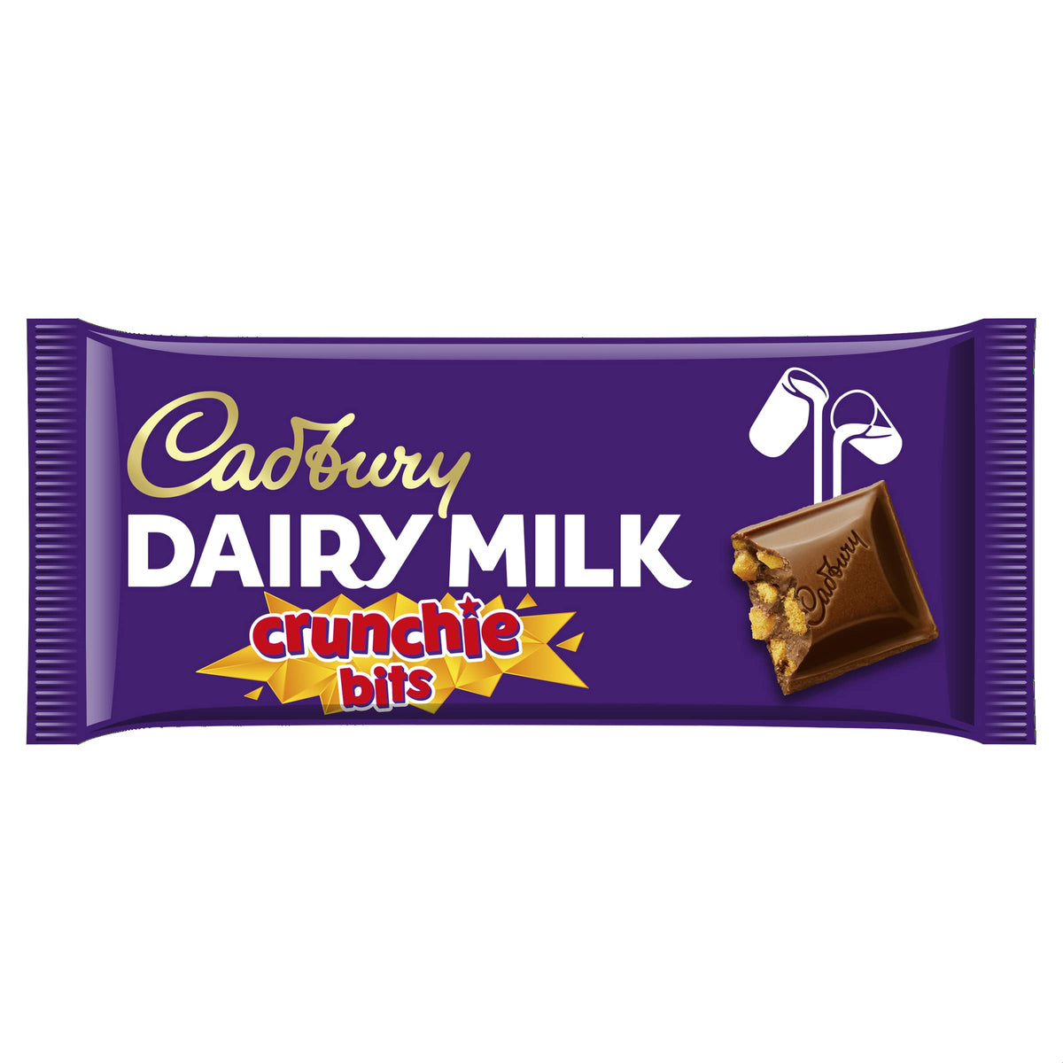 Cadbury Dairy Milk Chocolate Crunchie Bits Bar, 100% Sustainably Sourced Cocoa With Honeycomb Pieces 180g (From UK) With Free Flavourito Kunafa Pistachio Chocolate Bar, 20g By Decadent Foods