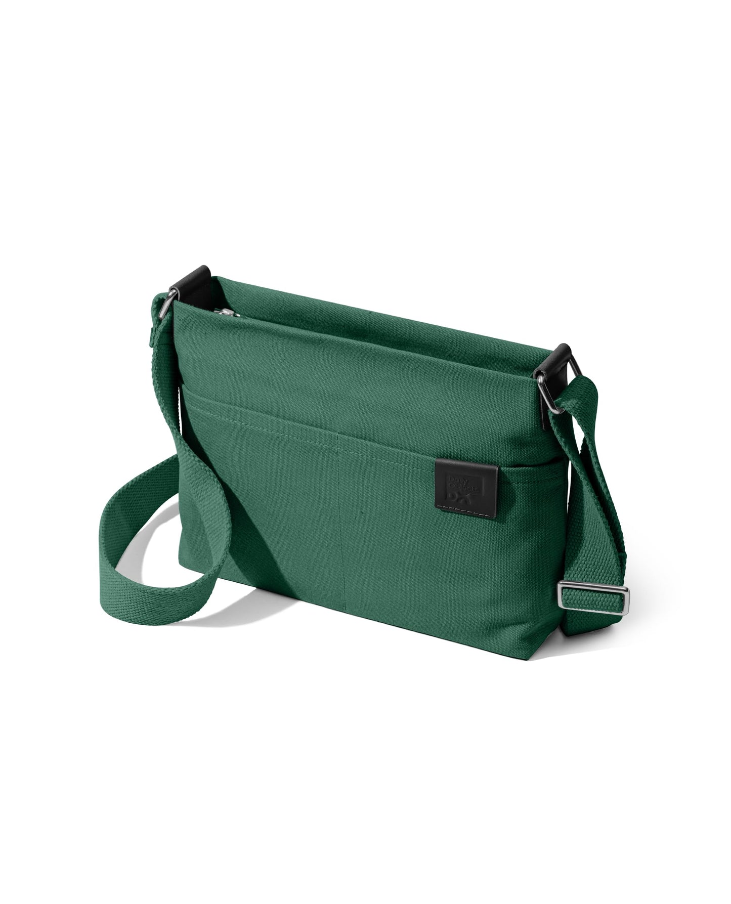 DailyObjects Unisex All Sunday Sling Crossbody Bag| Premium-Quality Solid Canvas Purse With Slip Pockets| Ergonomic Design| Handcrafted| Adjustable Shoulder Strap| Men & Women Essentials| Forest Green