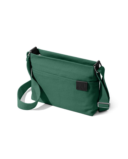 DailyObjects Unisex All Sunday Sling Crossbody Bag| Premium-Quality Solid Canvas Purse With Slip Pockets| Ergonomic Design| Handcrafted| Adjustable Shoulder Strap| Men & Women Essentials| Forest Green