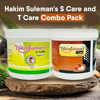 Hakim Suleman's S Care and T Care Capsule Combo Pack | Dual Wellness Support Combo | Everyday Care Value Pack