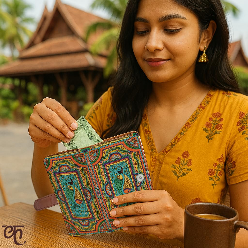 Kalankit Women's Wallet | Ladies Small Purse for Woman, Stylish Card Holder, Mini Bi-Fold Wallet for Women | Compact Pocket Purse | Gift for Teenage Girls, Female Friends, Birthday Gifts