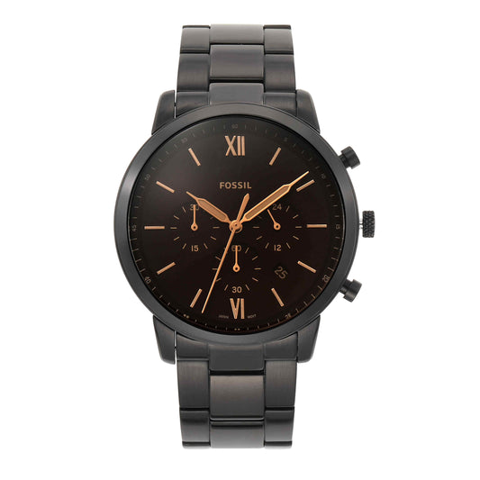 Fossil Neutra Analog Black Dial Men's Watch-FS5525