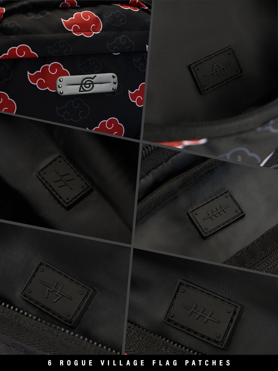 The Souled Store Naruto: Akatsuki Rogue Shinobi Adult Unisex Black 15.5L Backpacks