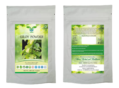 VENUS Unisex Giloy Powder For Hair Care | Natural - 100% Ground Tinospora Cordifolia Stems (100 Grams)