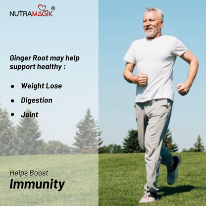 Nutramagik Ginger Extract for Immunity Building- Support Antioxidant and Digestive Health (60 Capsules, 1)
