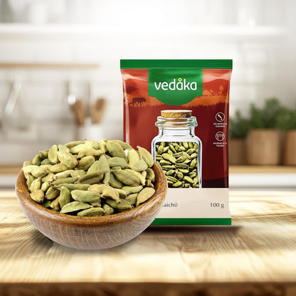 Vedaka Whole Cardamom (Elaichi), 100g