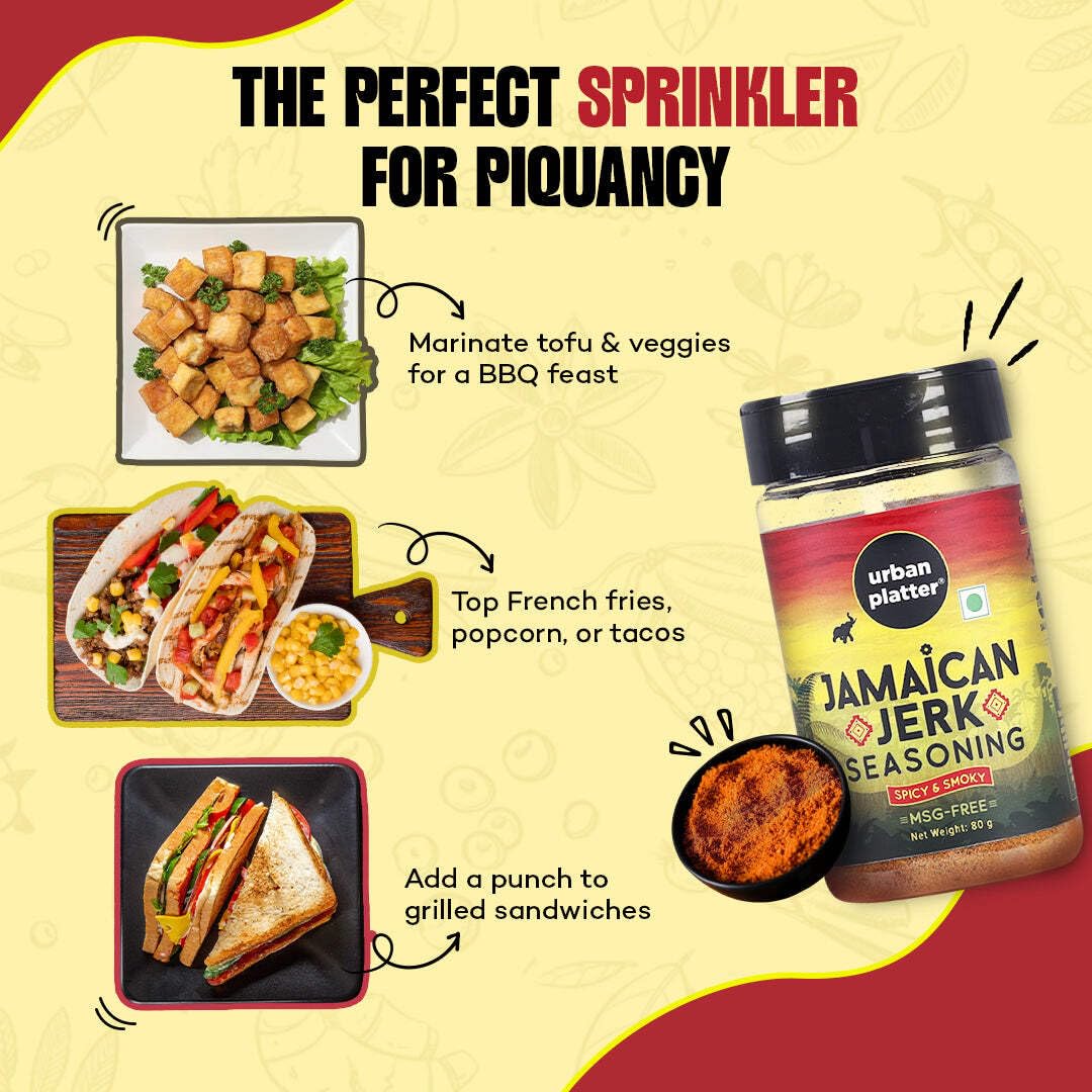 Urban Platter Jamaican Jerk Seasoning, 80g (Bold and Spicy Caribbean Blend | Perfect for Marinades, Grilling and Roasting)