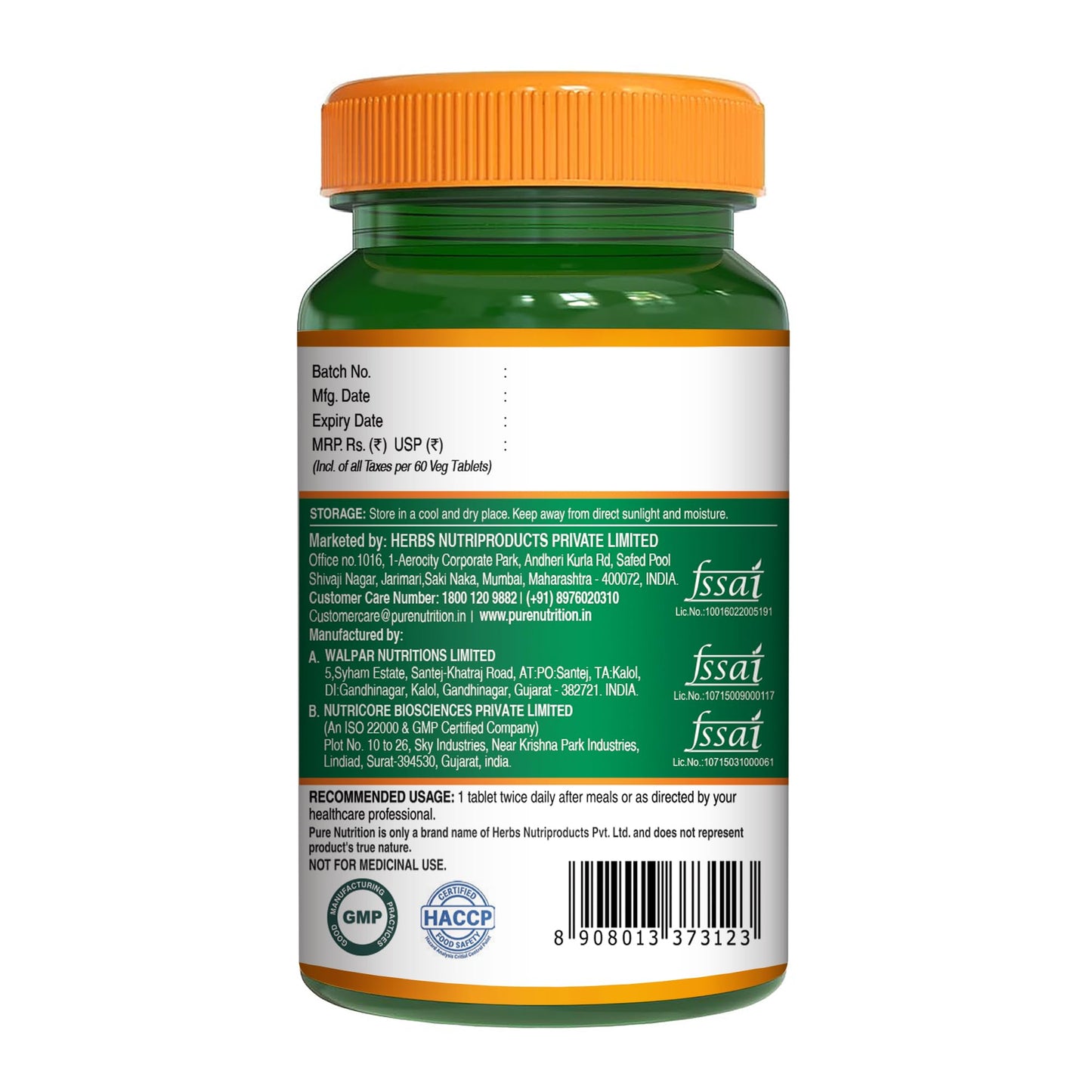 Pure Nutrition Magnesium Glycinate + Zinc - 60 Veg Tablets | Supports Bone, Muscle & Nerve Health | Promotes Relaxation & Quality Sleep | Eases Period Cramps | Enhances Stress Relief & Heart Health | Essential Daily Mineral Supplement
