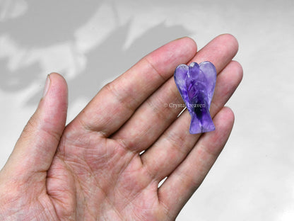 Amethyst Crystal Angel Pocket Figurines Idol - AAA Grade Original Heali- image 5