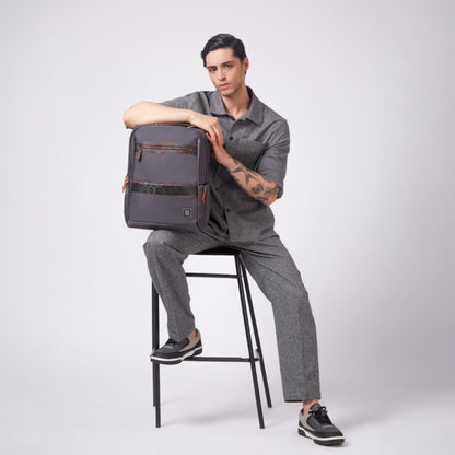 EUME Alpha 27L Laptop Bag for Men,Volcanic grey | 2 Large Compartment o- image 2