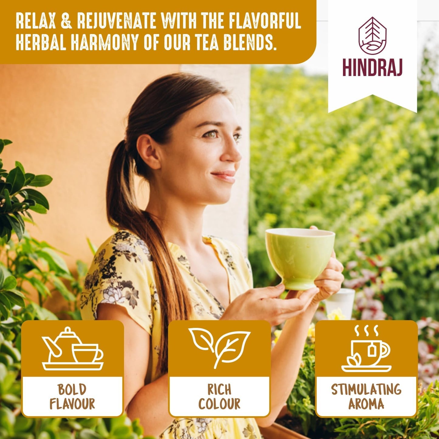 House of Hindraj Chamomile Rani Herbal Loose Tea 25 g Organic, Whole Chamomile Flowers, 100% Natural & Organic Ingredients, No Added Sugar Relaxing & Calming, Stress Relief
