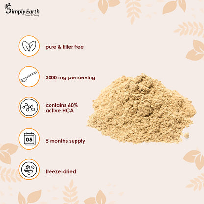 Simply Earth Pure Natural Garcinia Cambogia Fruit Extract Powder 60% HC- image 3