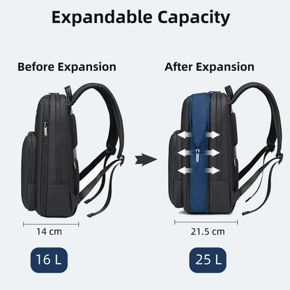 Arctic Hunter 25L Expandable Laptop Backpack for Men | Slim Office Business Backpack for 15.6 Inch Laptop | Water Resistant Travel & Daily Commute Bag