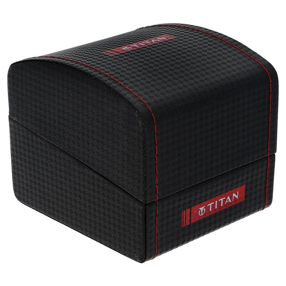 Titan Edge Grey Dial Analog with Date Leather Strap Watch for Men-NS168- image 2