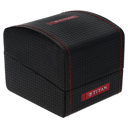 Titan Edge Grey Dial Analog with Date Leather Strap Watch for Men-NS168- image 2