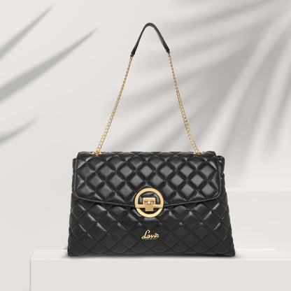 Lavie Women's Quilt Eden Flap Satchel Handbag for Women | Satchel Bag for Work | Ladies purse | Stylish Shoulder Bag | Gift For Women