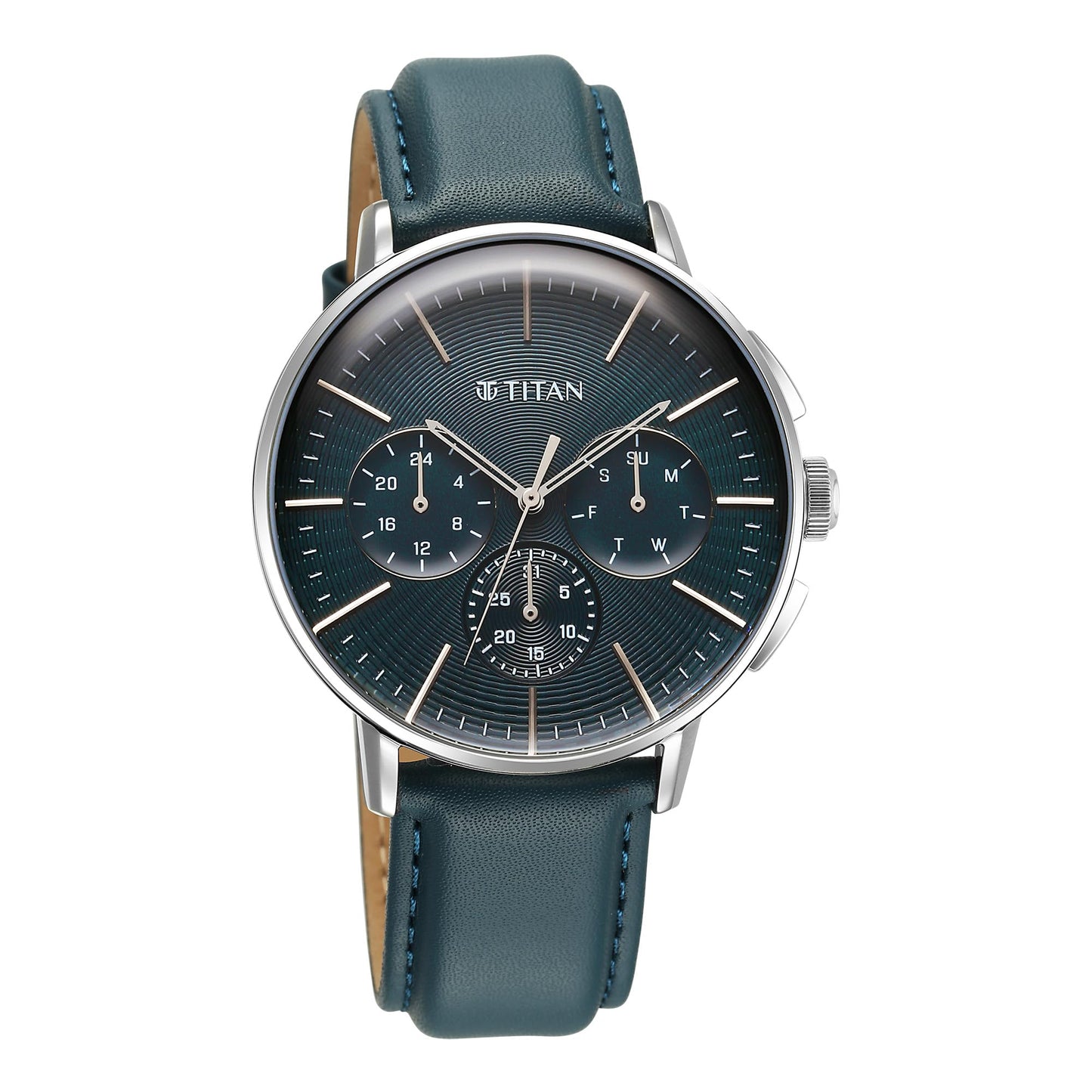 Titan Analog Silver White Dial Men's Watch-90200SL03