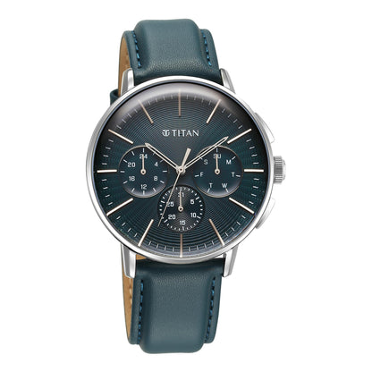 Titan Analog Silver White Dial Men's Watch-90200SL03