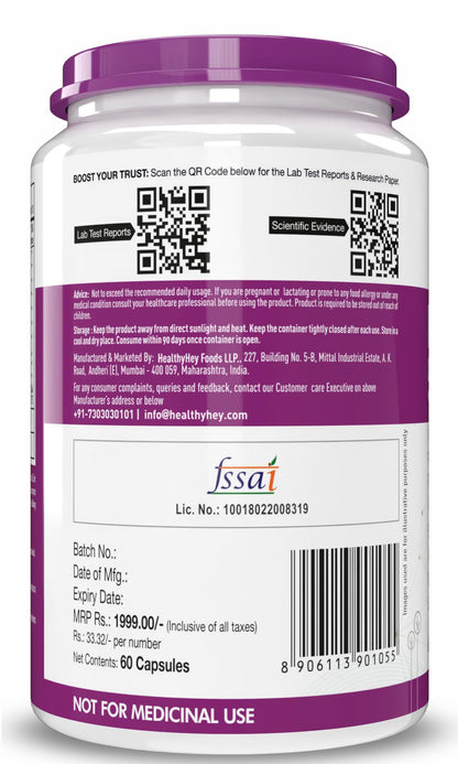 HealthyHey Nutrition Probiotics 50 Billion CFU Multi- Strains, 60 Veg.- image 3