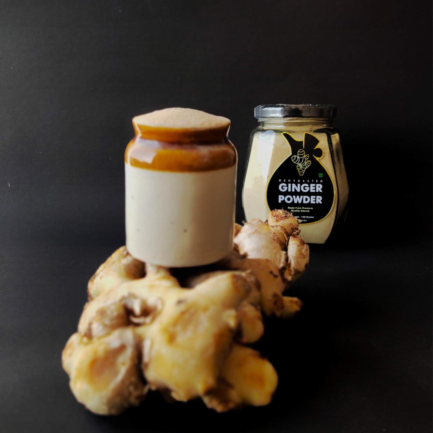 MASALA POTLI Premium Dry Ginger Root Powder (Sonth/Adrak) - 150g | Pure Saunth for Tea, Cooking & Ayurvedic Use | Natural Digestive Spice | PET Jar