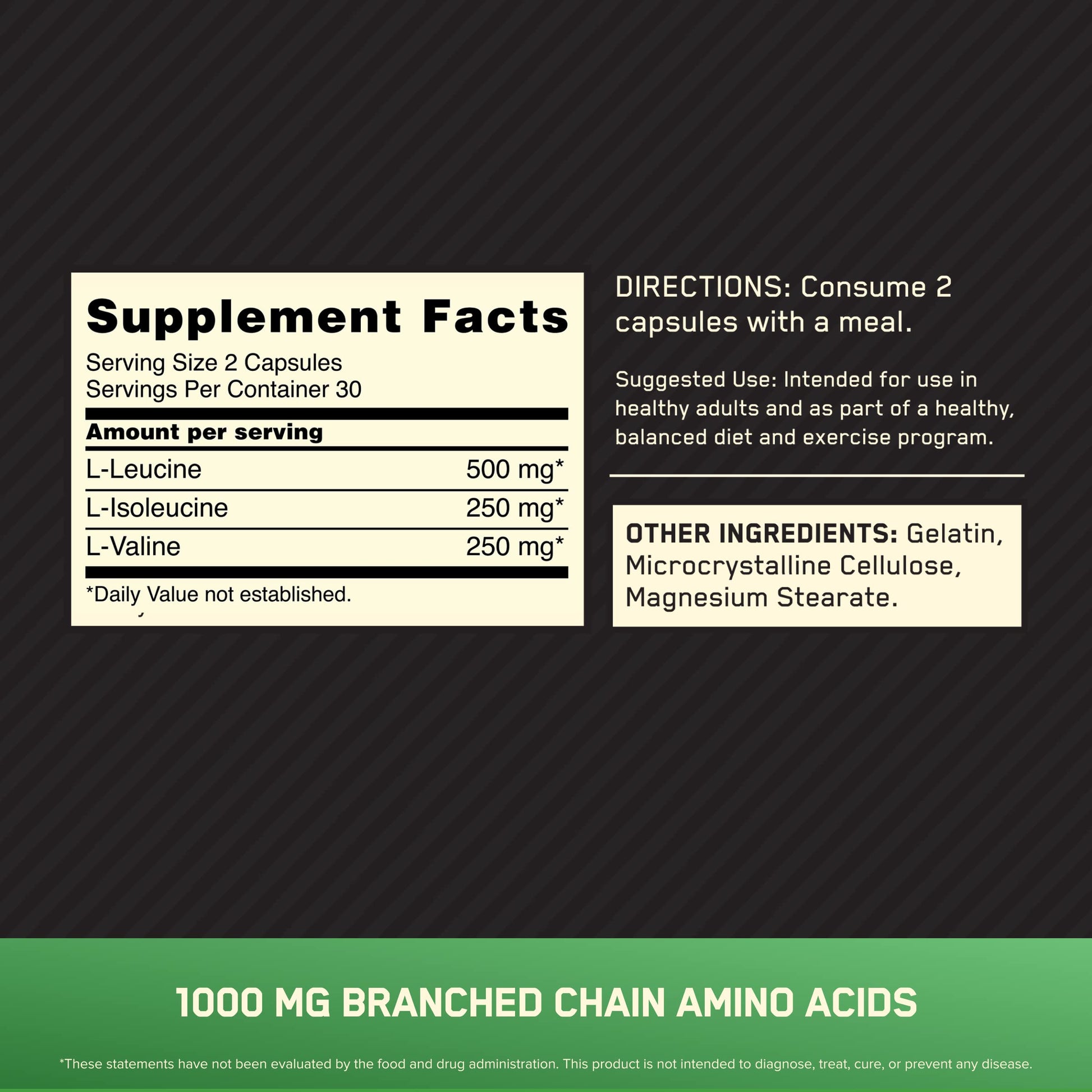 Optimum Nutrition (ON) BCAA Branched Chain Amino Acids 1000 mg - 60 Cap- image 8