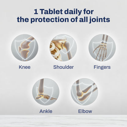 three60+ Daily JOINT CARE & PROTECT tablets | Improves Bone Strength, Promotes Cartilage Repair, Enhances Joint Mobility | Acujoint, Undenatured type-II collagen, Hadjod | 30 Tablets