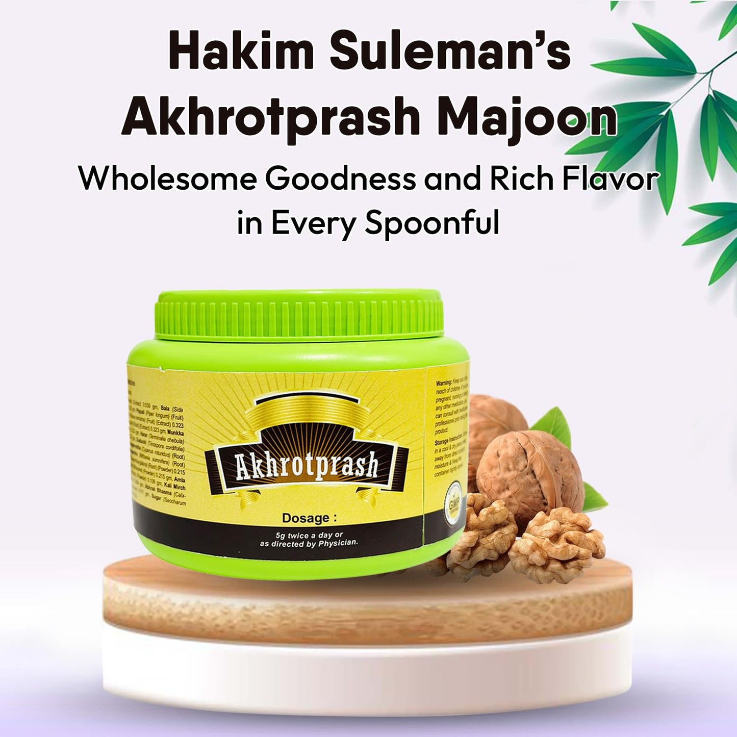 Hakim Suleman's Akhrotprash Majoon – 400g (Pack of 3)