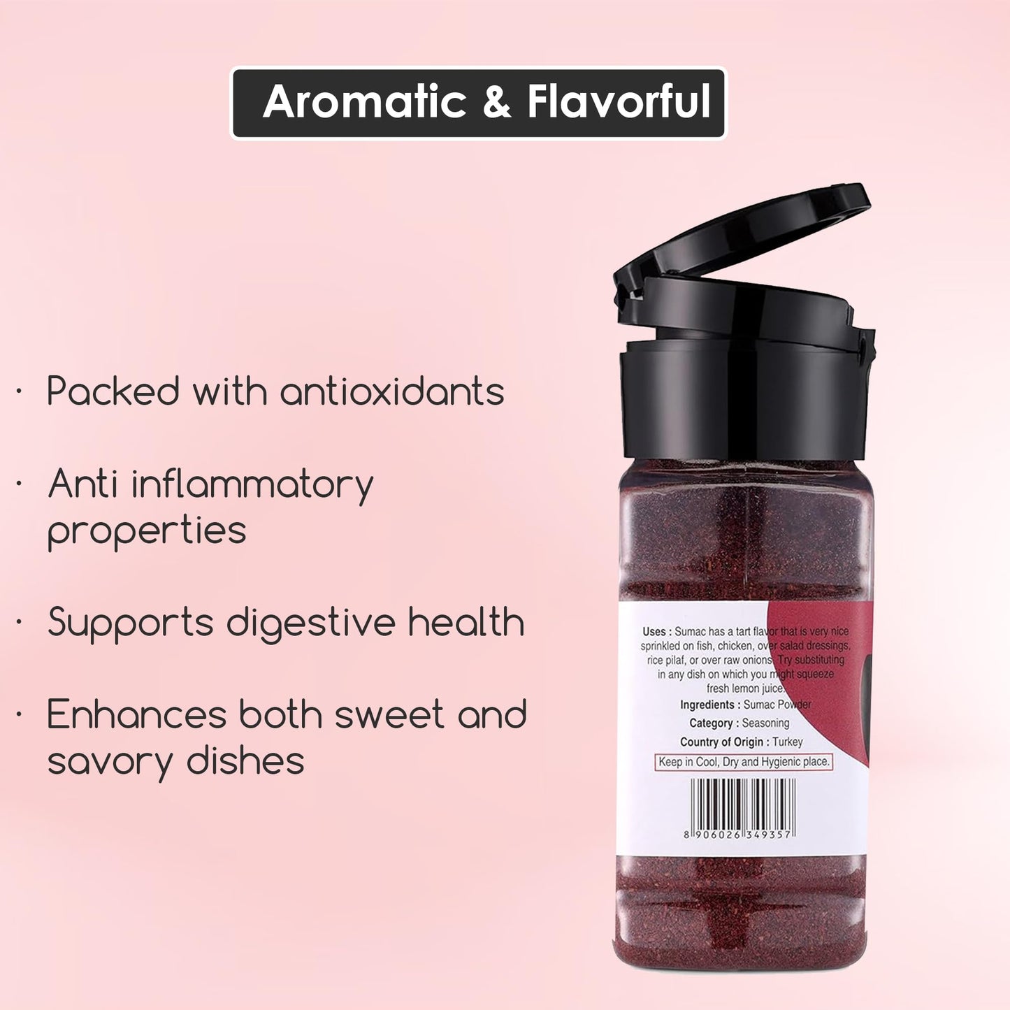 NATURESMITH SUMAC POWDER-50g & NATURESMITH ZATAR POWDER-50g || COMBO OF SMALL SPRINKLER SEASONINGS ||