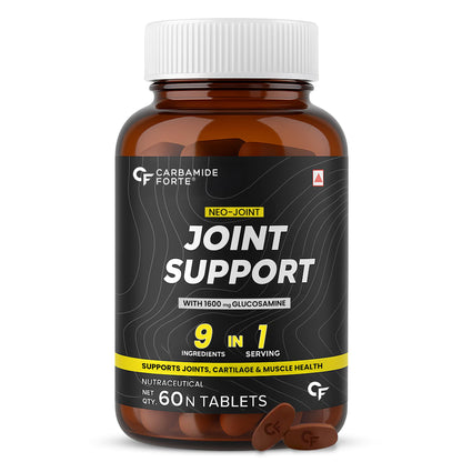 Carbamide Forte Joint Support Supplement for Adults with Glucosamine 1600mg Per Serving with Chondroitin, Boswellia, Turmeric & Ginger- Tablets 60 Count