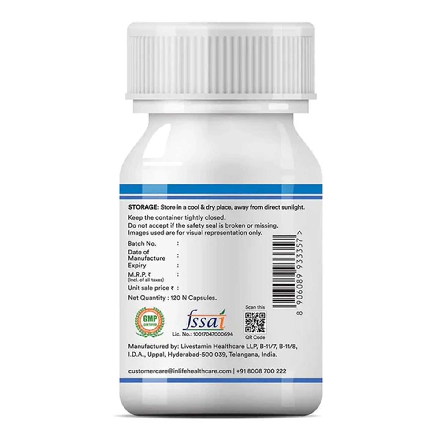 INLIFE Zinc Picolinate with Copper Gluconate Complex, Immunity Skin & Digestion Support Supplement, Overall Wellness, Men Women, 120 Veg Capsules (Pack of 1)