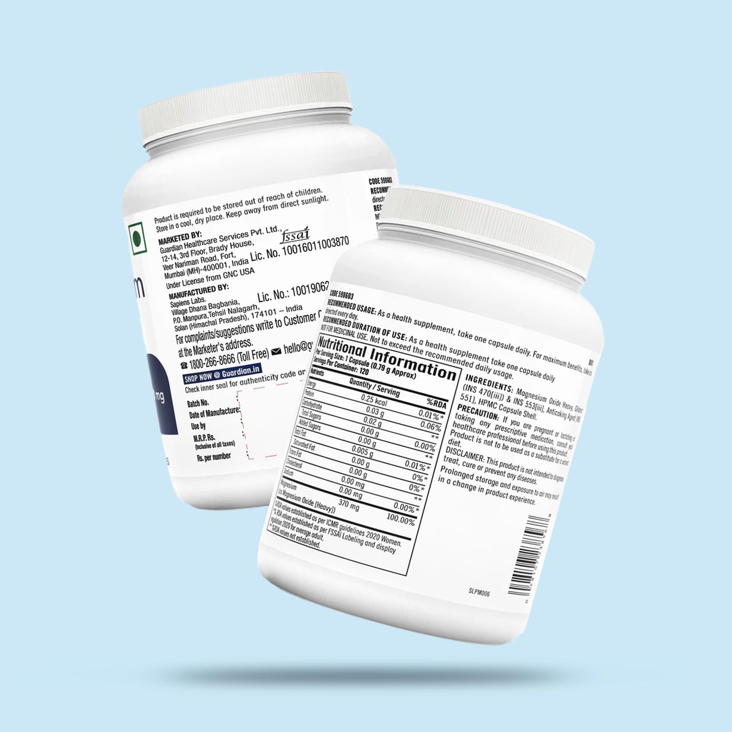 GNC Magnesium 370mg | 120 Veg Capsules | For Bone Strength, Muscle & Nerve Function, Stress Relief, Improved Sleep, Mood Elevation, Essential Mineral for Calcium Absorption & Cell Function