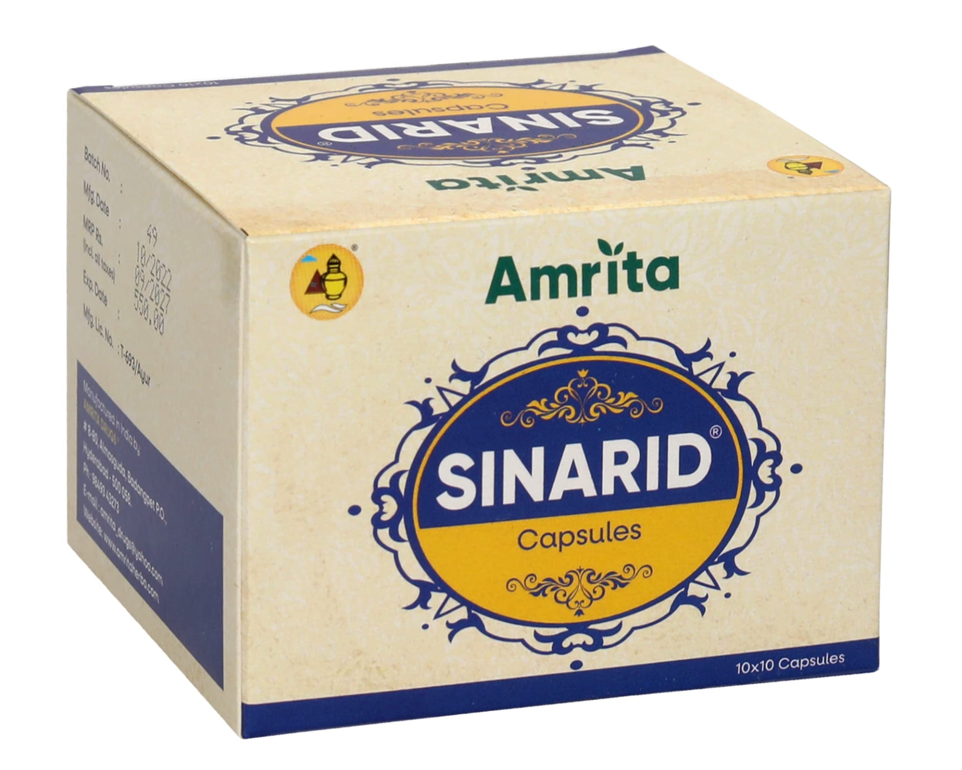 Amrita Sinarid Capsules | 100 capsules | 10 x 10 strips | Herbal Remedy- image 6