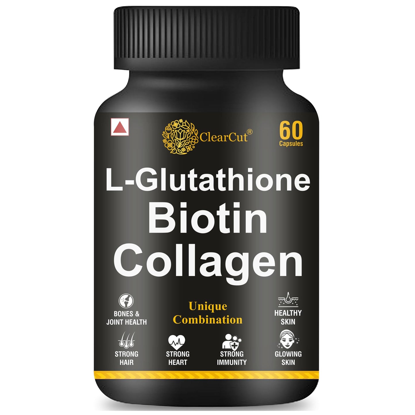 ClearCut L-Glutathione Biotin Collagen capsule skin brightening | Safe & Original | 60 capsules