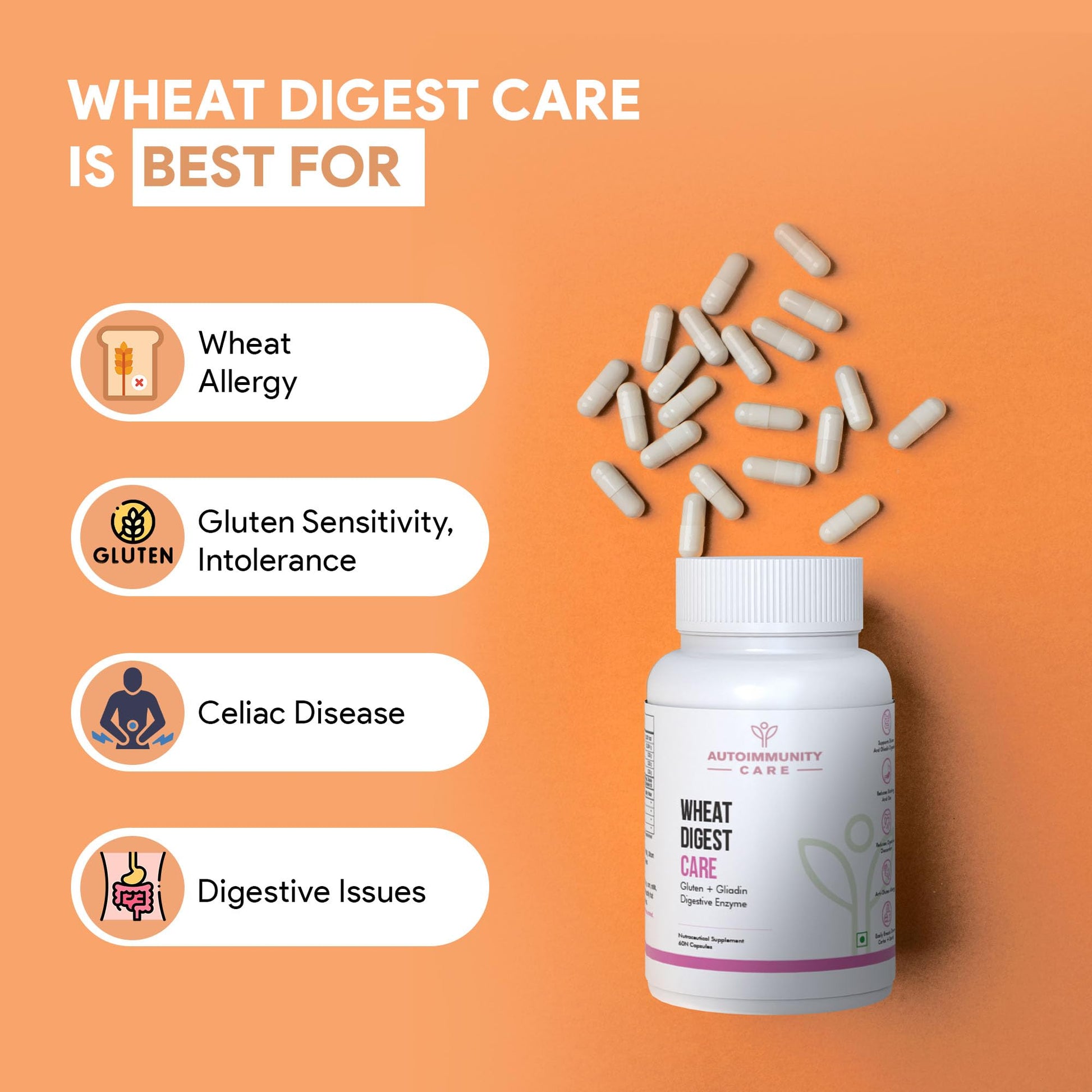 Autoimmunity care Wheat Digest Care | Gluten + Gliadin Digestive Enzyme- image 6