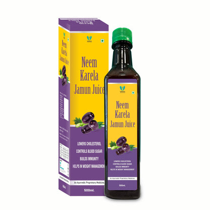 VARAH Neem, Karela, Jamun Juice with Herbal Extracts | Supports Blood Sugar Regulation, Healthy Digestion and Balanced Lifestyle | Enriched with Traditional Ingredients for Daily Wellness