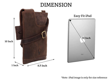 WildHorn Genuine Leather Utility Sling Bag for Men | Stylish, Functional & Spacious | Adjustable Strap | 1-Year Warranty