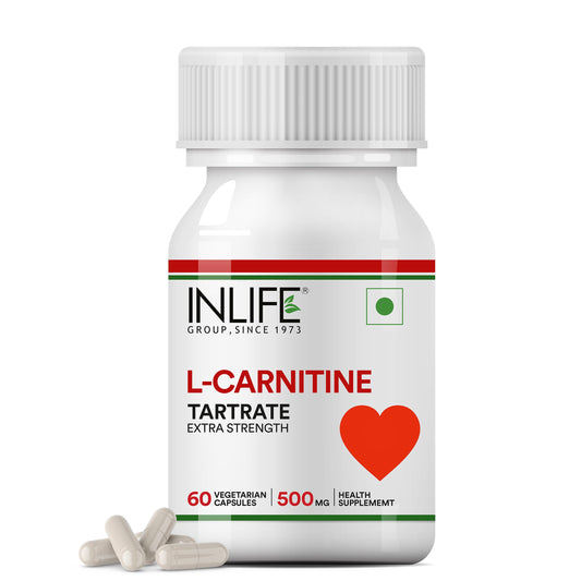 Inlife L-Carnitine L-Tartarate Supplement 1000 mg - 60 Vegetarian Capsules