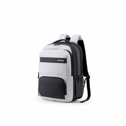 American Tourister Verve 17" Laptop Backpack | USB Charging Port | Smart Trolley Sleeve | Hidden Pocket | Tractum Suspension Straps | Office Bag for Men and Women | Cool White | 1 Year Global Warranty