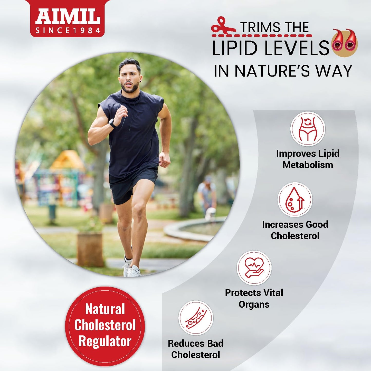 AIMIL TrimaLIP Cholesterol Lowering Tablets, 60 Tablets per Pack, For Healthy Cholesterol Levels