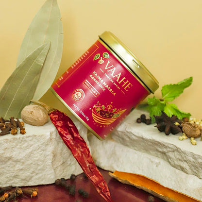 VAAHE Premium Rajma Masala | 15+ Natural Spices | Freshly Ground and Packed | 100% Pure and Natural | Single Origin | Premium Tin Box (70 gm)